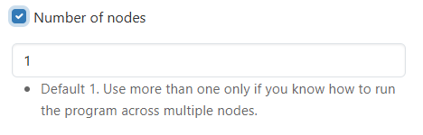 Number of nodes